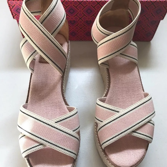 TORY BURCH FRIEDA STRETCH WEBBING ESPADRILLE SIZE 9 ~ LAST PAIR! - Picture 1 of 4